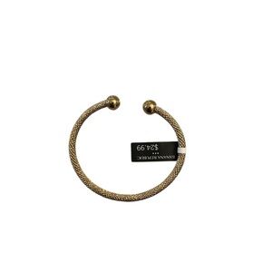 Banana Republic Gold Textured Cuff Bangle Bracelet One Size NWT